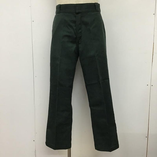 ディッキーズ Dickies パンツ ワークパンツ、ペインターパンツ センタータックパンツ ワイドパンツ ワークパンツ カジュアルジーンズ 30インチ 無地 緑 / グリーン /  メンズ USED 古着 中古 10105594