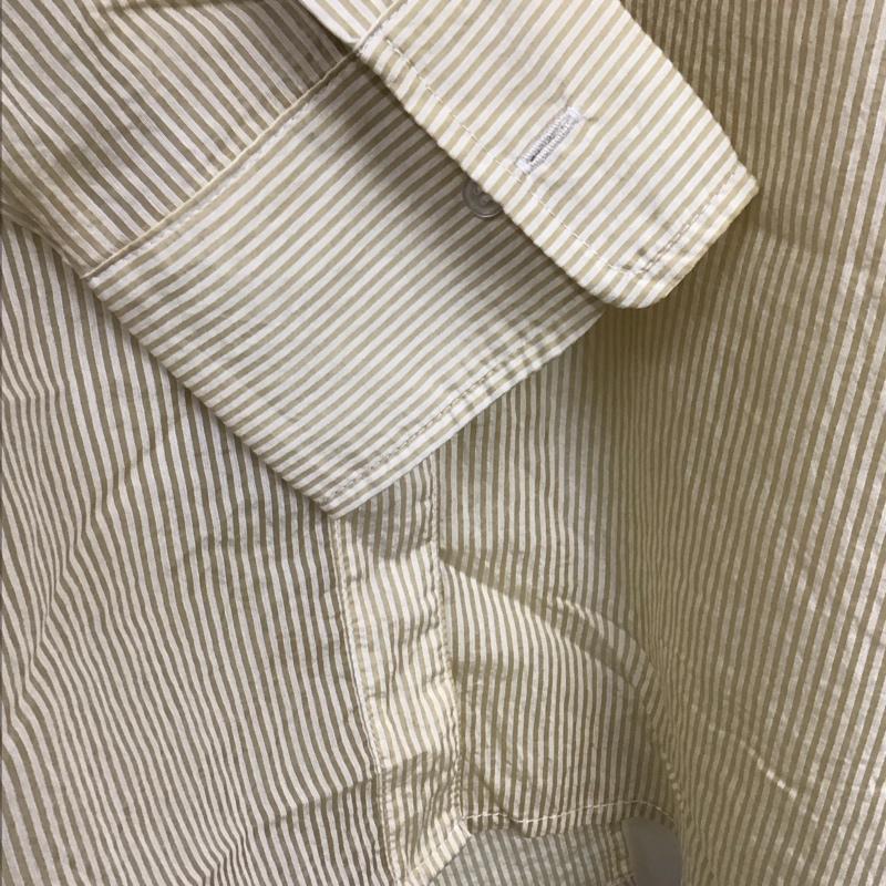 ミスティック mystic シャツ、ブラウス 長袖 長袖シャツ ストライプシャツ ノーカラーシャツ ストライプシャツ FREE ストライプ 黄 / イエロー /  レディース USED 古着 中古 10143809