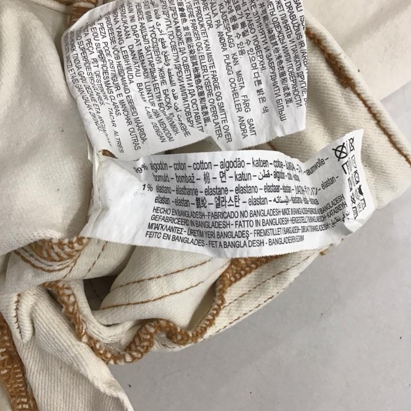 ザラ ZARA パンツ デニム、ジーンズ 34 無地 白 / ホワイト /  レディース USED 古着 中古 10129578
