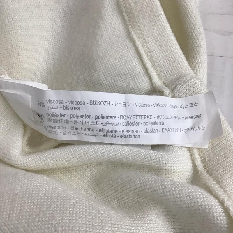 ザラ ZARA ワンピース ひざ丈スカート 0264 075 096 スタンドネック M 無地 アイボリー / アイボリー / X 灰 / グレー /  レディース USED 古着 中古 10119623