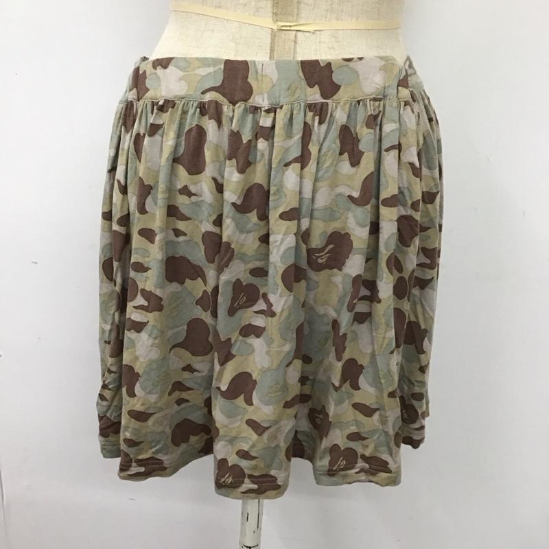 アベイシングエイプ A BATHING APE スカート ミニスカート XS 総柄 マルチカラー / マルチカラー /  レディース USED 古着 中古 10115092