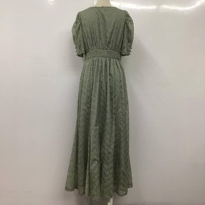 アルシーヴ archives ワンピース ロングスカート 07-0544 半袖 刺繍 薄緑 / ライトグリーン /  レディース USED 古着 中古 10108326