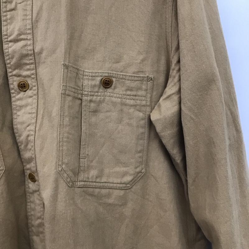 ジャーナルスタンダードホームステッド JOURNAL STANDARD J.S HOMESTEAD シャツ、ブラウス 長袖 長袖シャツ 無地シャツ カラーシャツ M 無地 ベージュ / ベージュ /  メンズ USED 古着 中古 10139711