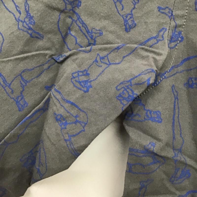 ゴースローキャラバン go slow caravan シャツ、ブラウス 長袖 長袖シャツ プリントシャツ カラーシャツ 4 プリント 灰 / グレー /  メンズ USED 古着 中古 10138166