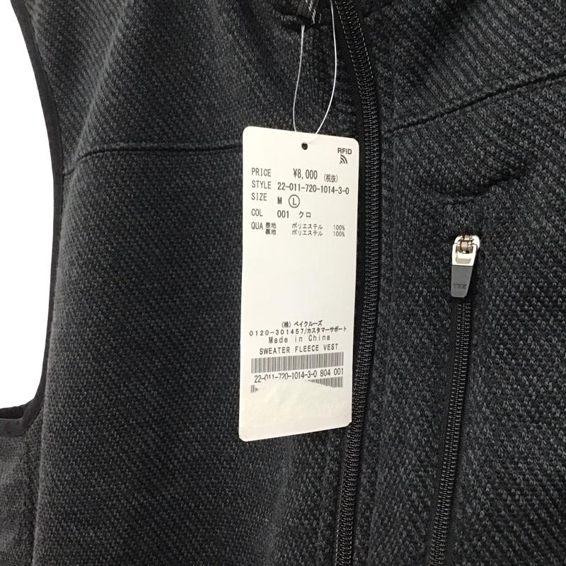 インヘリット INHERIT ベスト ベスト ジップアップベスト ノースリーブカットソー アウター スタンドカラー L 無地 黒 / ブラック /  メンズ USED 古着 中古 10141234