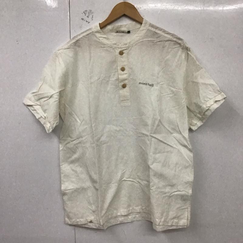 モンベル mont-bell シャツ、ブラウス 半袖 KAMICO L 無地 X ロゴ、文字 白 / ホワイト /  メンズ USED 古着 中古 10128504