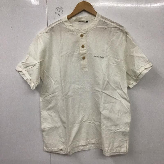モンベル mont-bell シャツ、ブラウス 半袖 KAMICO L 無地 X ロゴ、文字 白 / ホワイト /  メンズ USED 古着 中古 10128504