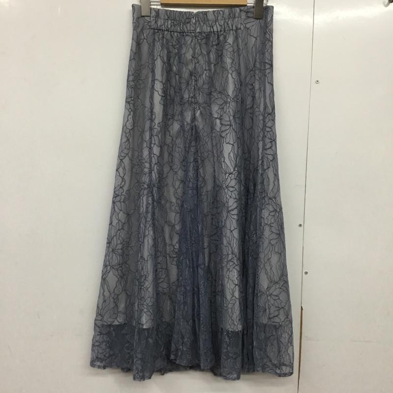 プロポーションボディドレッシング PROPORTION BODY DRESSING スカート ロングスカート 121-1120408 レースフレアスカート M レース柄 青 / ブルー /  レディース USED 古着 中古 10144672