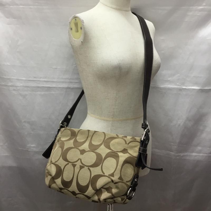 コーチ COACH ショルダーバッグ ショルダーバッグ F15068 シグネチャー 総柄 ベージュ / ベージュ / X 茶 / ブラウン /  レディース USED 古着 中古 10115582