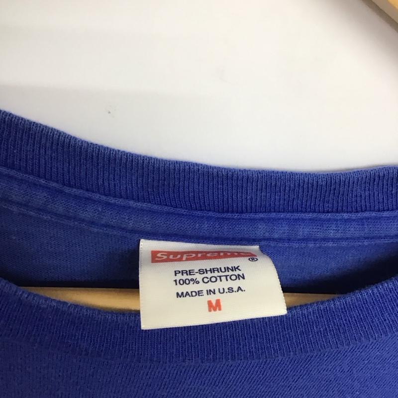 シュプリーム Supreme Tシャツ 半袖 半袖カットソー プリントTシャツ クルーネックカットソー M ロゴ、文字 青 / ブルー /  メンズ USED 古着 中古 10146443