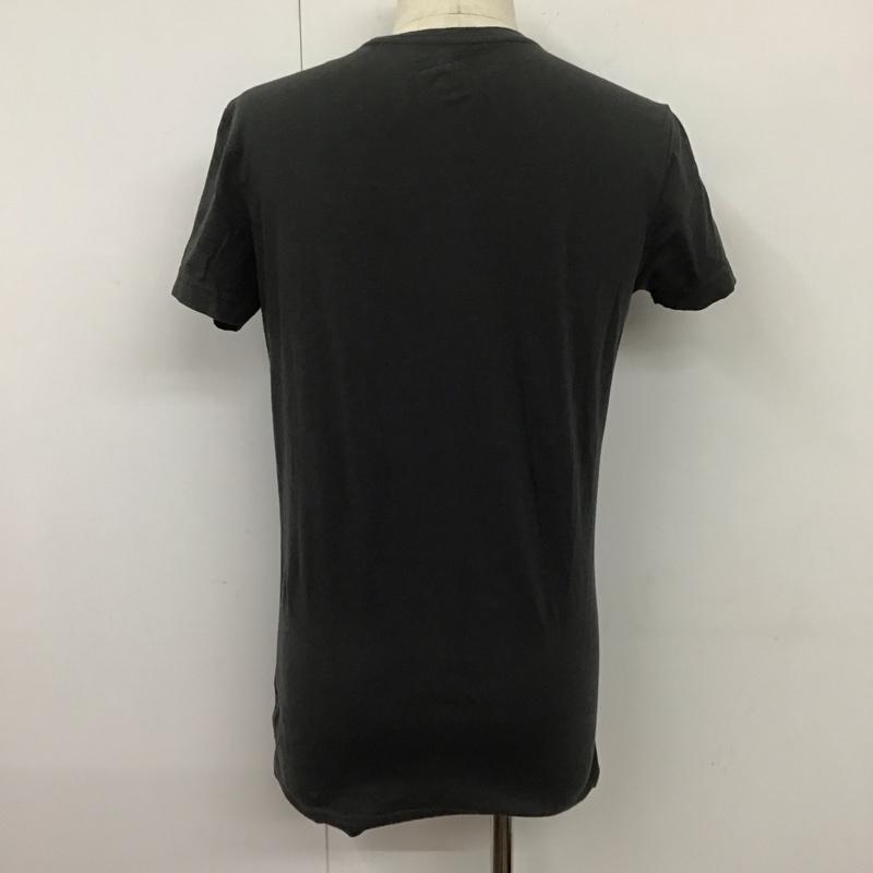ディーゼル DIESEL Tシャツ 半袖 クルーネック S ロゴ、文字 チャコールグレー / チャコールグレー /  メンズ USED 古着 中古 10110828