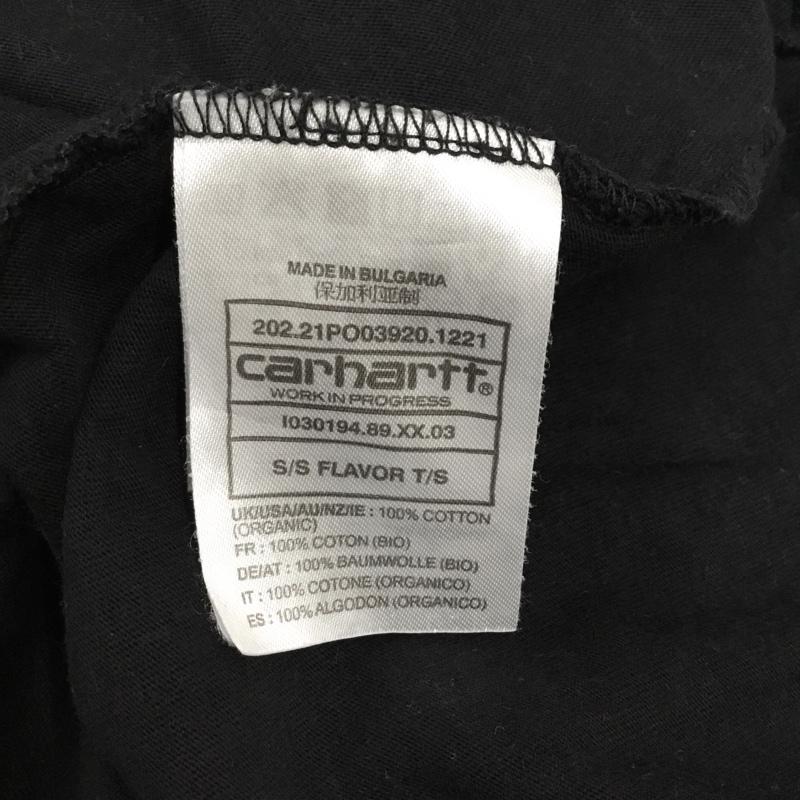 カーハート Carhartt Tシャツ 半袖 半袖カットソー プリントTシャツ クルーネックカットソー XL ロゴ、文字 黒 / ブラック /  メンズ USED 古着 中古 10120463