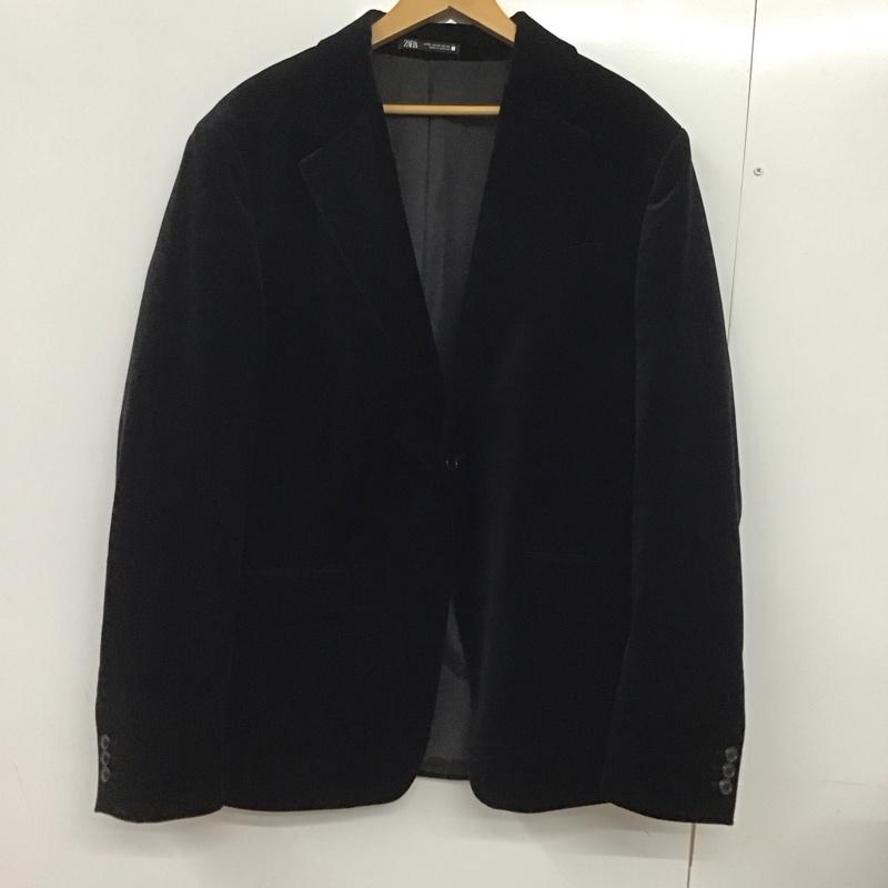 ザラ ZARA ジャケット、上着 ジャケット、ブレザー ベルベットジャケット カジュアルジャケット 無地 黒 / ブラック /  メンズ USED 古着 中古 10132912