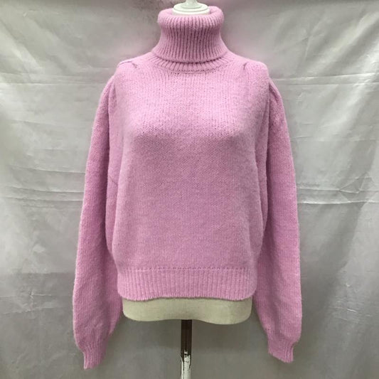 ザラ ZARA ニット、セーター 長袖 3991 002 620 タートルネック ハイネック M 無地 桃 / ピンク /  レディース USED 古着 中古 10118428