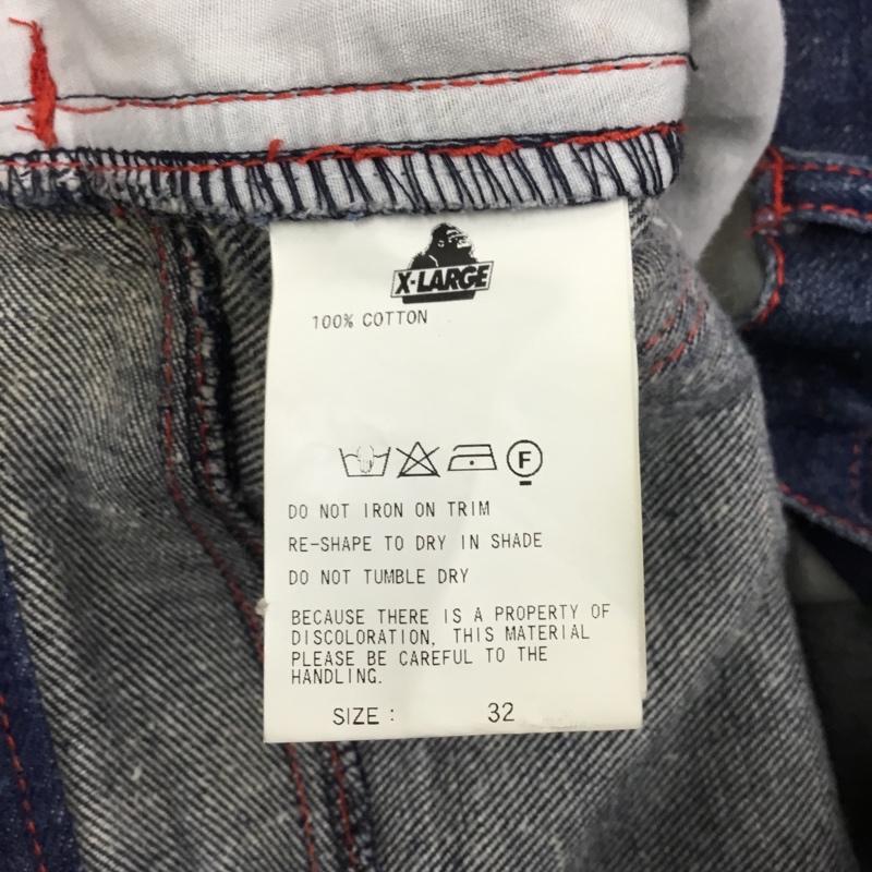 エクストララージ XLARGE パンツ ショートパンツ 短パン ハーフパンツ 32インチ 無地 インディゴ / インディゴ /  メンズ USED 古着 中古 10108742