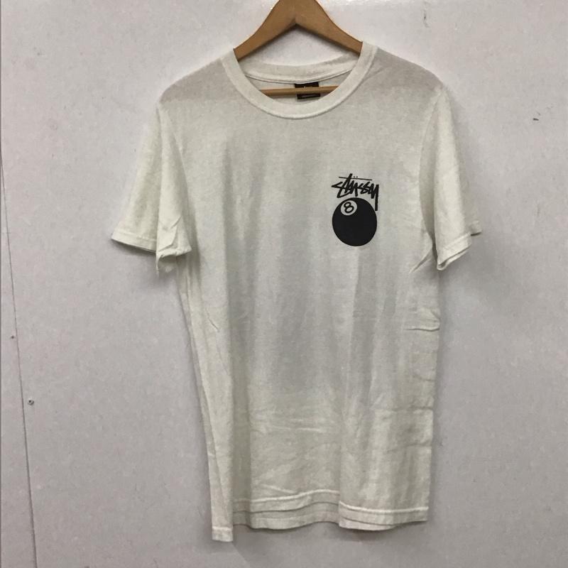 ステューシー STUSSY Tシャツ 半袖 半袖カットソー プリントTシャツ クルーネックカットソー S プリント 白 / ホワイト /  メンズ USED 古着 中古 10136245