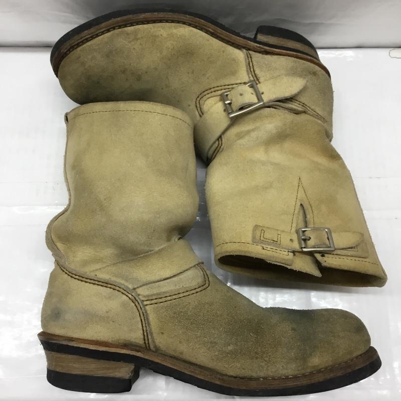 レッドウィング RED WING ブーツ エンジニアブーツ 8268 スエード 9D US：9 無地 ベージュ / ベージュ /  メンズ USED 古着 中古 10117602