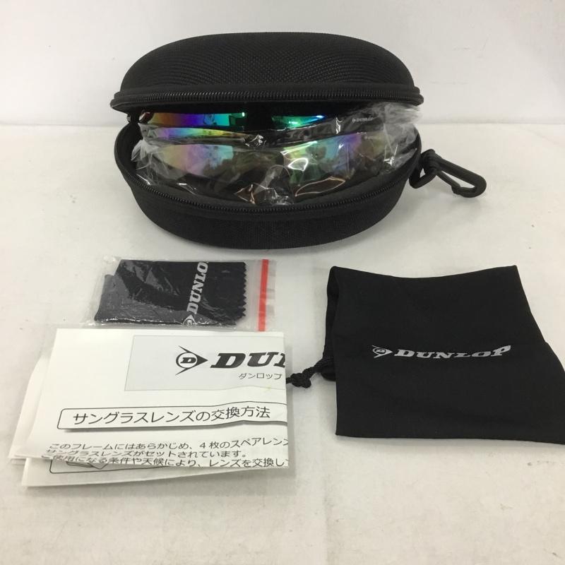 ダンロップ DUNLOP めがね・サングラス サングラス DU-006 スポーツサングラス ミラーレンズ ロゴ、文字 赤 / レッド / X 黒 / ブラック /  メンズ USED 古着 中古 10140448
