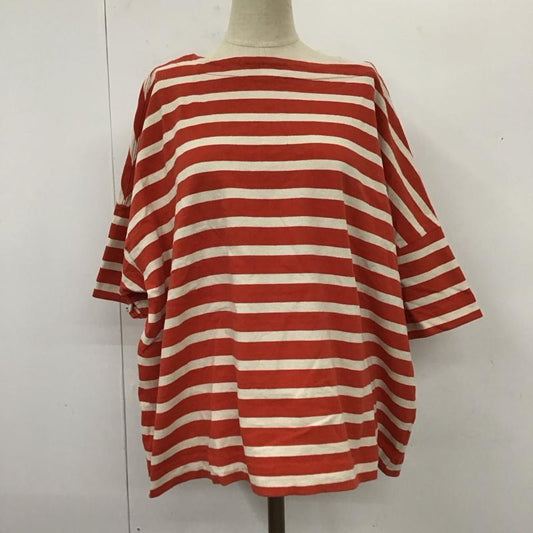 フリークスストア FREAK S STORE Tシャツ 半袖 1323248901443 ボートネック バスク ボーダーカットソー FREE ボーダー柄 橙 / オレンジ / X アイボリー / アイボリー /  レディース USED 古着 中古 10114938