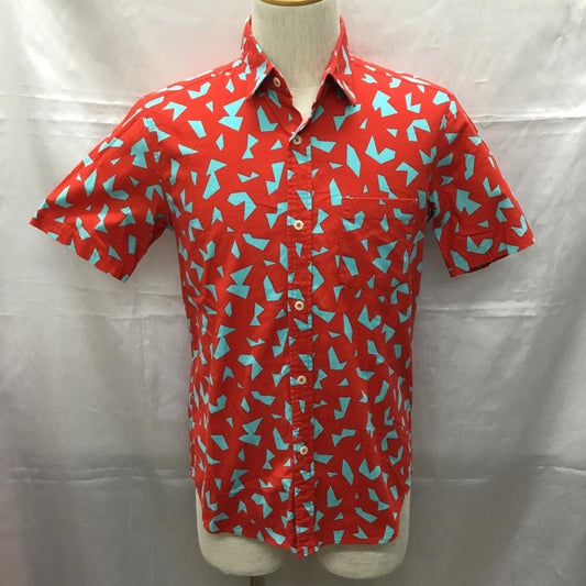 古着 USED シャツ、ブラウス 半袖 M 総柄 赤 / レッド /  メンズ USED 古着 中古 10108975