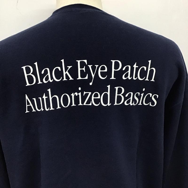 ブラックアイパッチ BlackEyePatch トレーナー 長袖 L ロゴ、文字 紺 / ネイビー /  メンズ USED 古着 中古 10121857