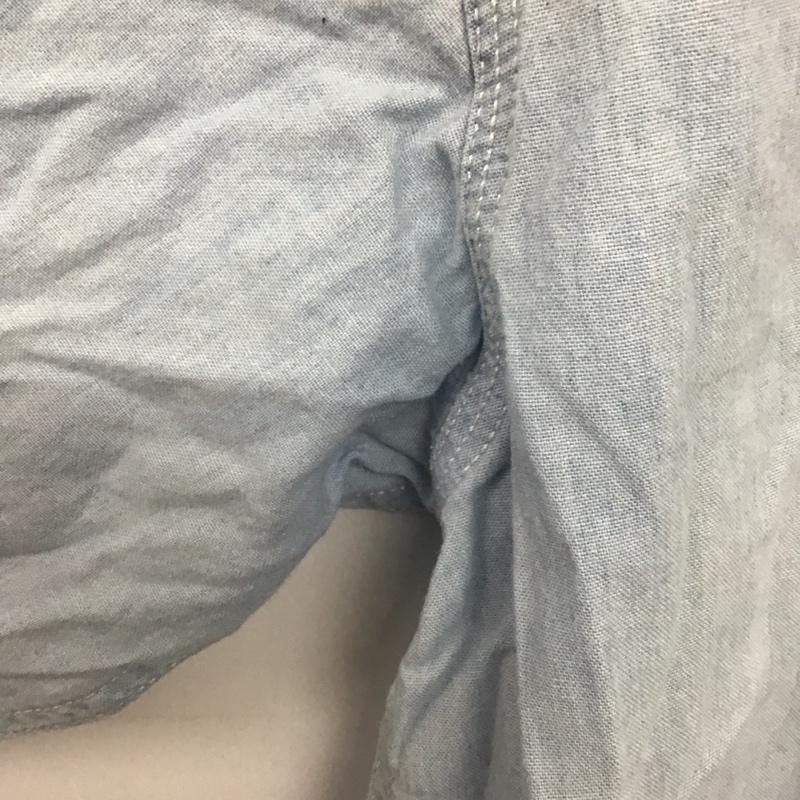 トミーヒルフィガー TOMMY HILFIGER シャツ、ブラウス 長袖 ノーカラー XL 無地 水色 / ライトブルー /  メンズ USED 古着 中古 10141119