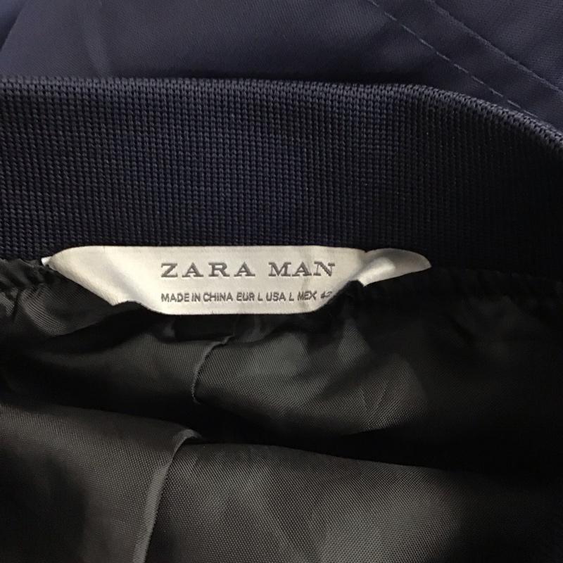 ザラ ZARA ジャケット、上着 ジャンパー、ブルゾン L 無地 紺 / ネイビー /  メンズ USED 古着 中古 10119757