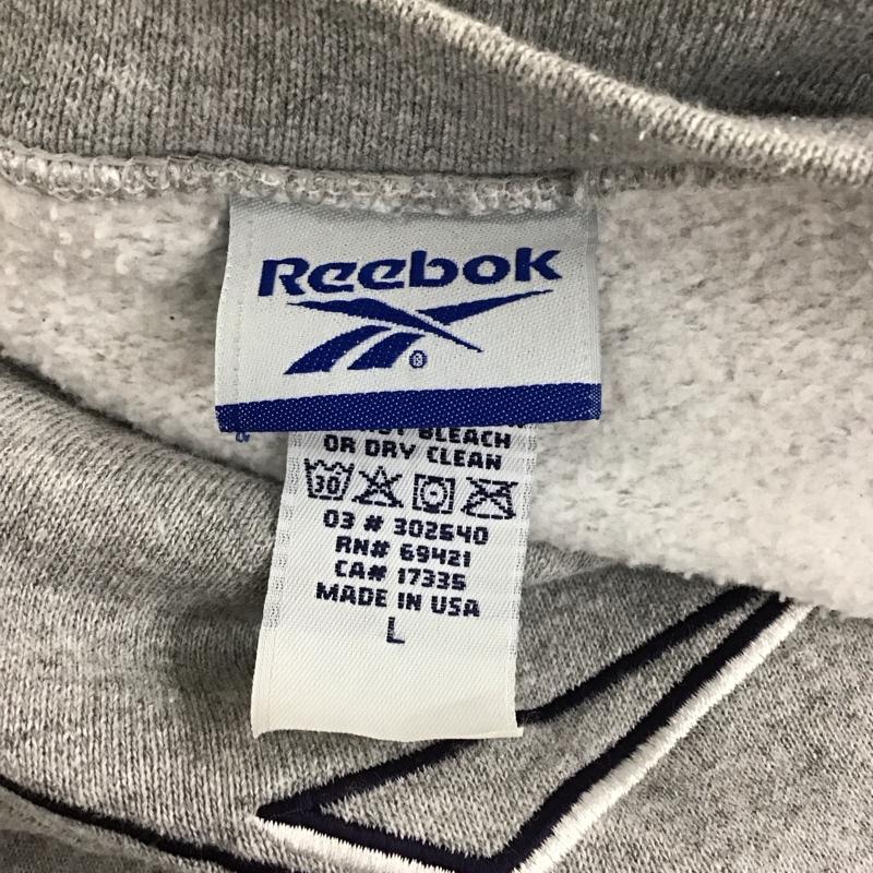 リーボック Reebok トレーナー 長袖 90s usa製 長袖トレーナー スウェット L ロゴ、文字 灰 / グレー /  レディース USED 古着 中古 10115922