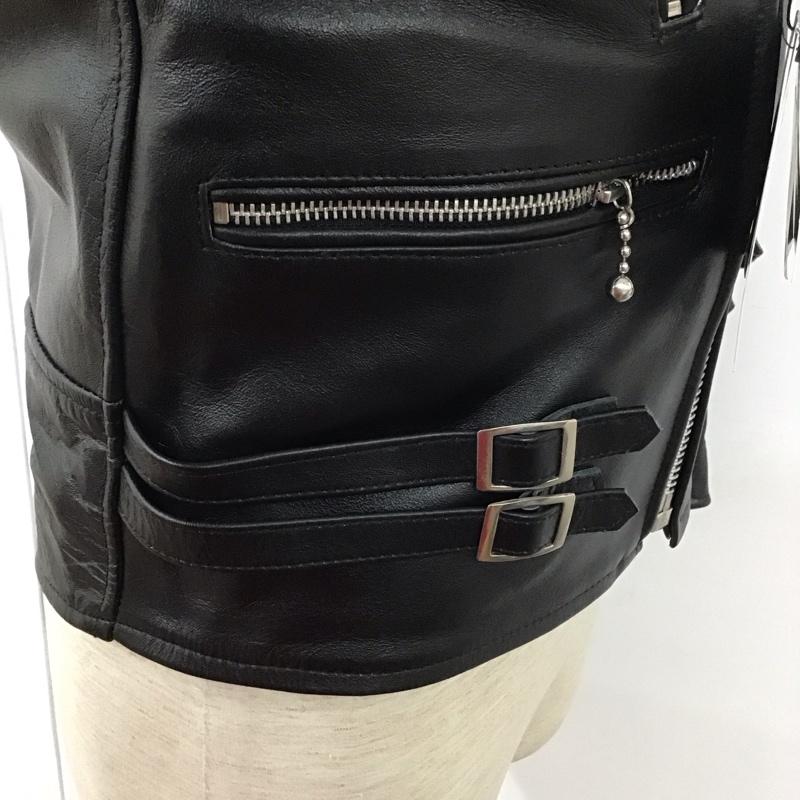 ホーンワークス HORN WORKS ジャケット、上着 ジャンパー、ブルゾン ライダースジャケット ジップアップジャケット アウター カラージャケット M 無地 黒 / ブラック /  メンズ USED 古着 中古 10109840