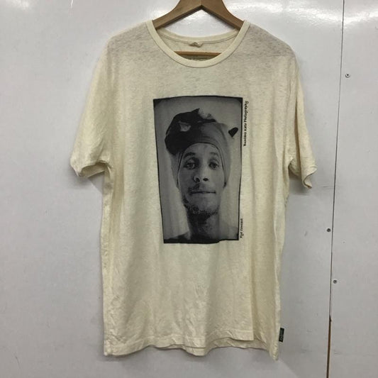 ゴーヘンプ GOHEMP Tシャツ 半袖 半袖カットソー プリントTシャツ クルーネックカットソー XL プリント アイボリー / アイボリー /  メンズ USED 古着 中古 10148526