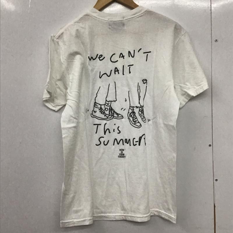 トゥデイエディション TODAY edition Tシャツ 半袖 半袖カットソー プリントTシャツ クルーネックカットソー M ロゴ、文字 白 / ホワイト /  メンズ USED 古着 中古 10150894