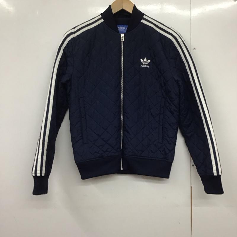 アディダス adidas ジャケット、上着 ジャケット、ブレザー ab7860 キルテッドスーパースタートラックトップ ジップアップジャケット S ロゴ、文字 紺 / ネイビー /  メンズ USED 古着 中古 10143207