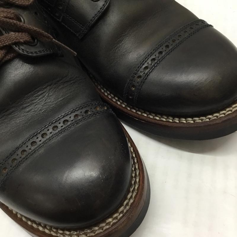 フラットヘッド The Flat Head 革靴 革靴 001 レースアップ 8 箱有  ダークブラウン / ダークブラウン /  メンズ USED 古着 中古 10119187