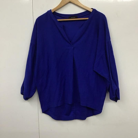 ジーナシス JEANASIS カットソー 七分袖 JS062825SB FREE 無地 青 / ブルー /  レディース USED 古着 中古 10131618