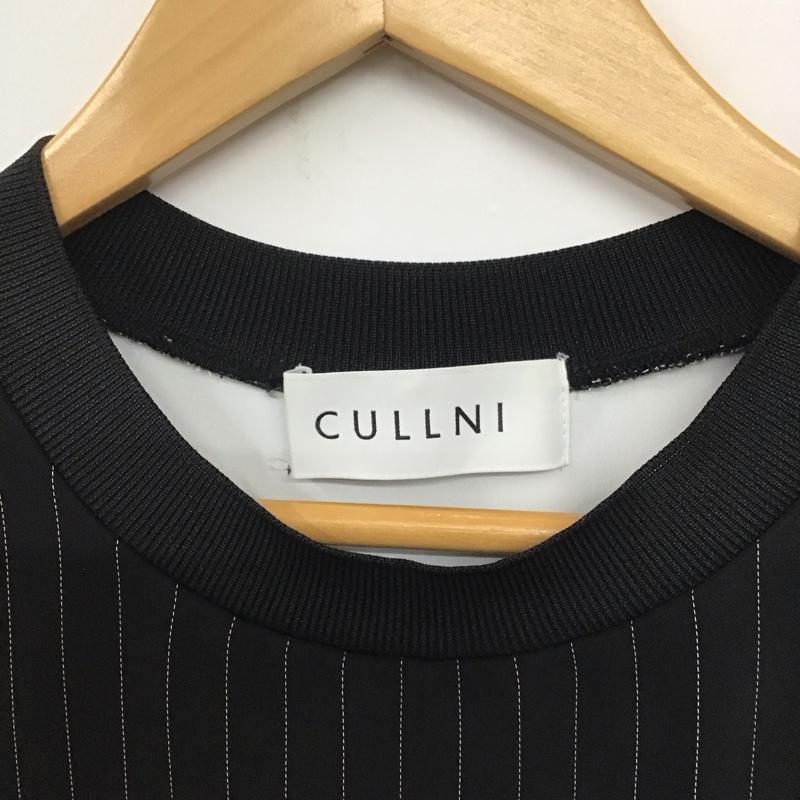クルニ CULLNI Tシャツ 半袖 22-SS-034B コンビネーションストライププルオーバ S  白 / ホワイト / X 黒 / ブラック /  メンズ USED 古着 中古 10141118