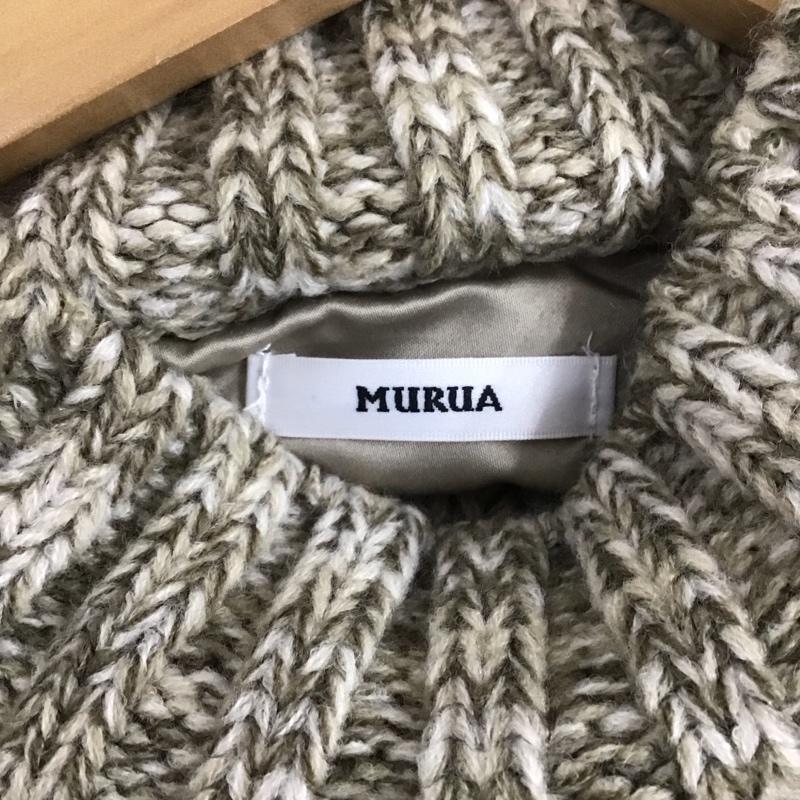 ムルーア MURUA ワンピース ミニスカート 012210301501 メランジニットドッキングワンピース 2 無地 ベージュ / ベージュ /  レディース USED 古着 中古 10130264