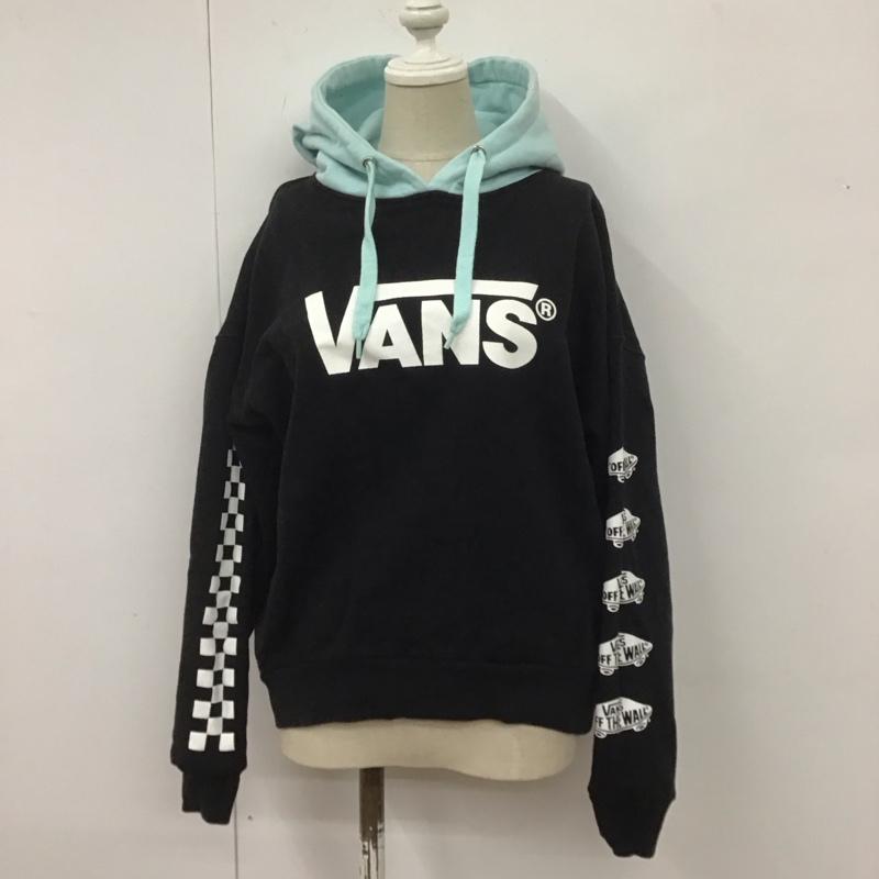バンズ VANS パーカー 長袖 420AAA01-0060 ロデオクラウン S プリント X ロゴ、文字 黒 / ブラック /  レディース USED 古着 中古 10108504