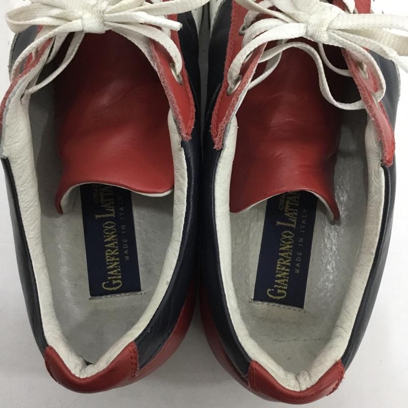 古着 USED スニーカー スニーカー GIANFRANCO LATTANZI 40 2733 無地 赤 / レッド / X 白 / ホワイト / X 紺 / ネイビー /  メンズ USED 古着 中古 10149455