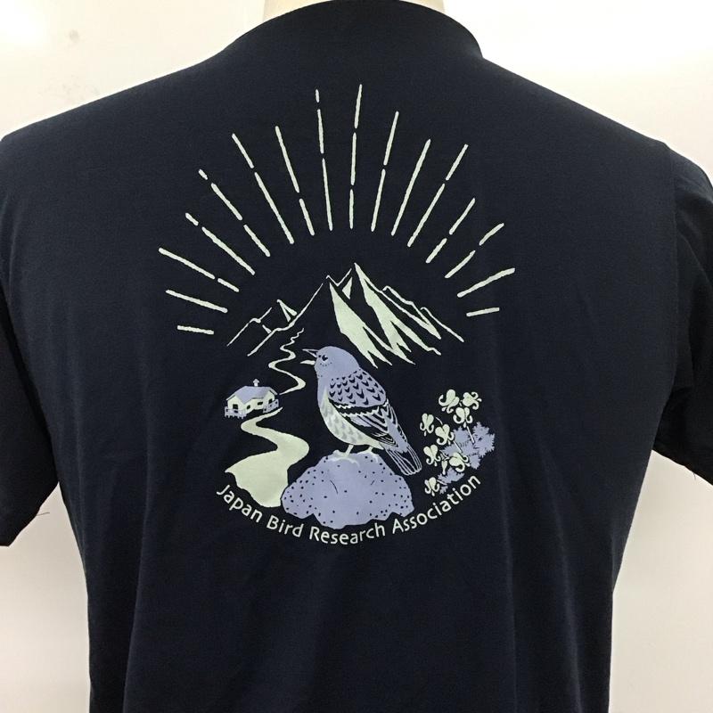 モンベル mont-bell Tシャツ 半袖 1114598 WICKRONTEEALPINEACCENTOR プリントTシャツ XS プリント 紺 / ネイビー /  メンズ USED 古着 中古 10127357