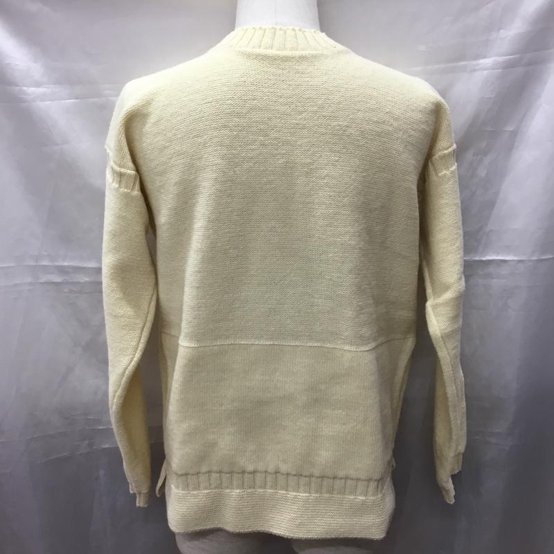 ナイジェルケーボン Nigel Cabourn ニット、セーター 長袖 長袖ニットカットソー クルーネックカットソー セーター 48  白 / ホワイト /  メンズ USED 古着 中古 10111610