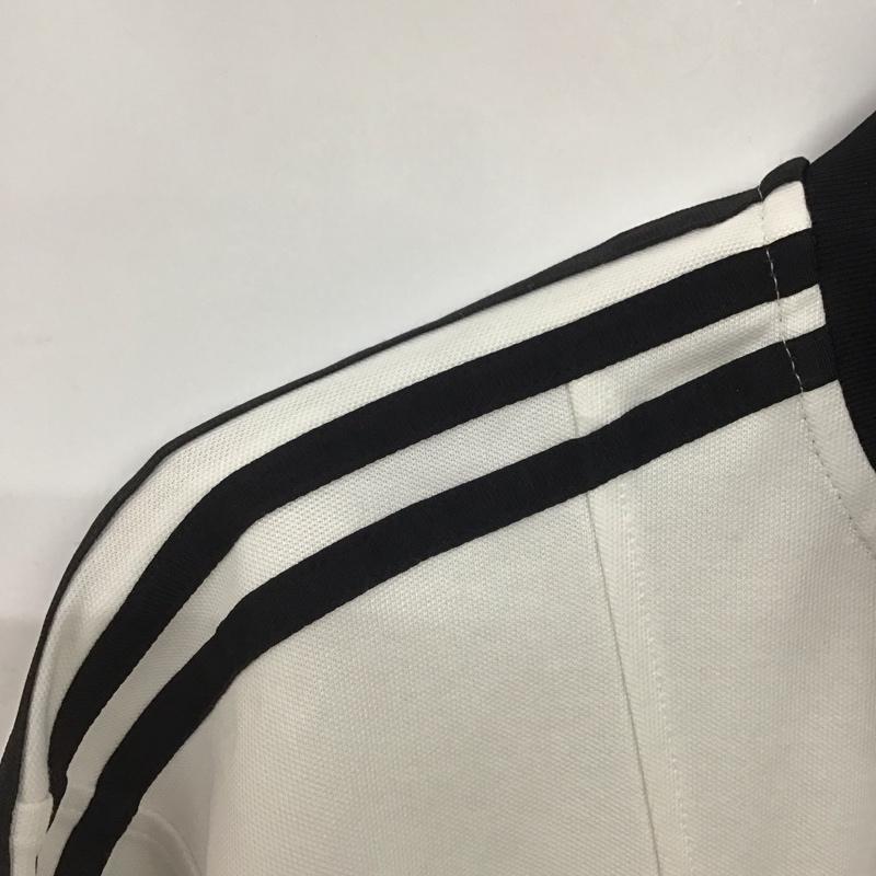アディダス adidas ジャケット、上着 ジャンパー、ブルゾン iw5526 スポーツウェアジャージ ジップアップジャケット M ロゴ、文字 白 / ホワイト / X 黒 / ブラック /  メンズ USED 古着 中古 10140992