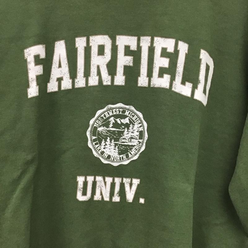 サマンサモスモス Samansa Mos2 トレーナー 長袖 1211824 スウェット プリント FREE ロゴ、文字 緑 / グリーン / X 茶 / ブラウン /  レディース USED 古着 中古 10144142