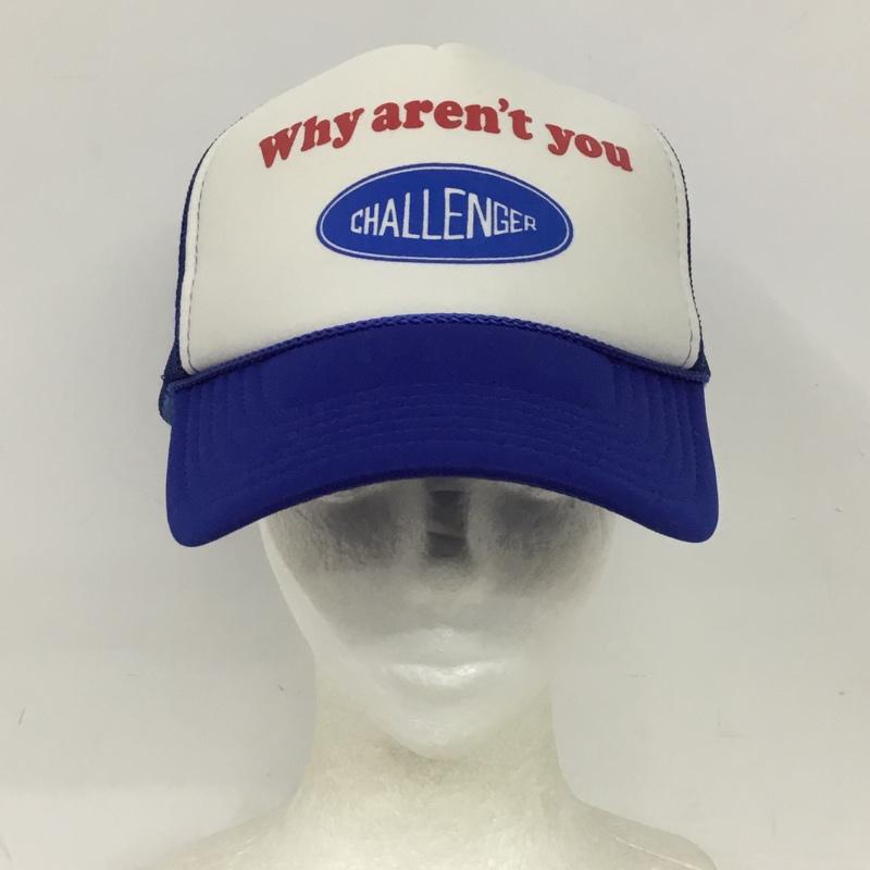 チャレンジャー CHALLENGER 帽子 キャップ メッシュキャップ W.A.Y CHALLENGER CAP ロゴ、文字 青 / ブルー /  メンズ USED 古着 中古 10138040