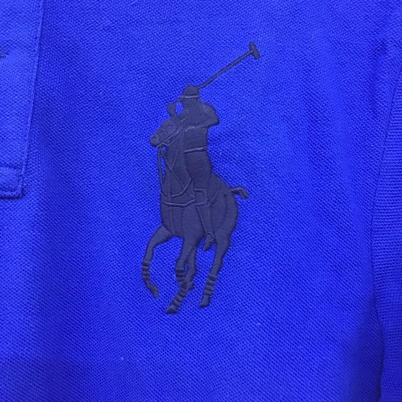 ポロラルフローレン POLO RALPH LAUREN ポロシャツ 半袖 半袖ポロシャツ カラーシャツ 半袖カットソー XL ロゴ、文字 青 / ブルー /  メンズ USED 古着 中古 10141225