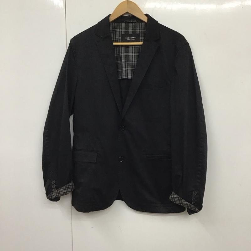バーバリーブラックレーベル BURBERRY BLACK LABEL ジャケット、上着 ジャケット、ブレザー カジュアルジャケット アウター カラージャケット L 無地 黒 / ブラック /  メンズ USED 古着 中古 10130835