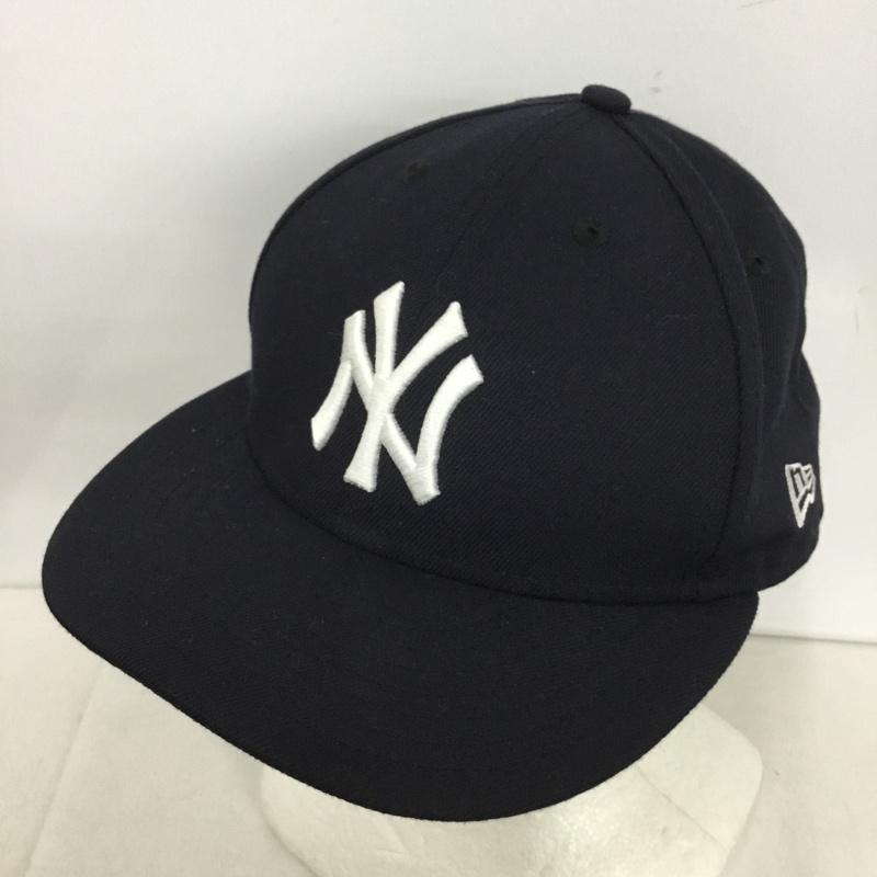 ニューエラ NEW ERA 帽子 キャップ NY ニューヨークヤンキース 59FIFTY 58.7cm ロゴ、文字 紺 / ネイビー /  メンズ USED 古着 中古 10145789