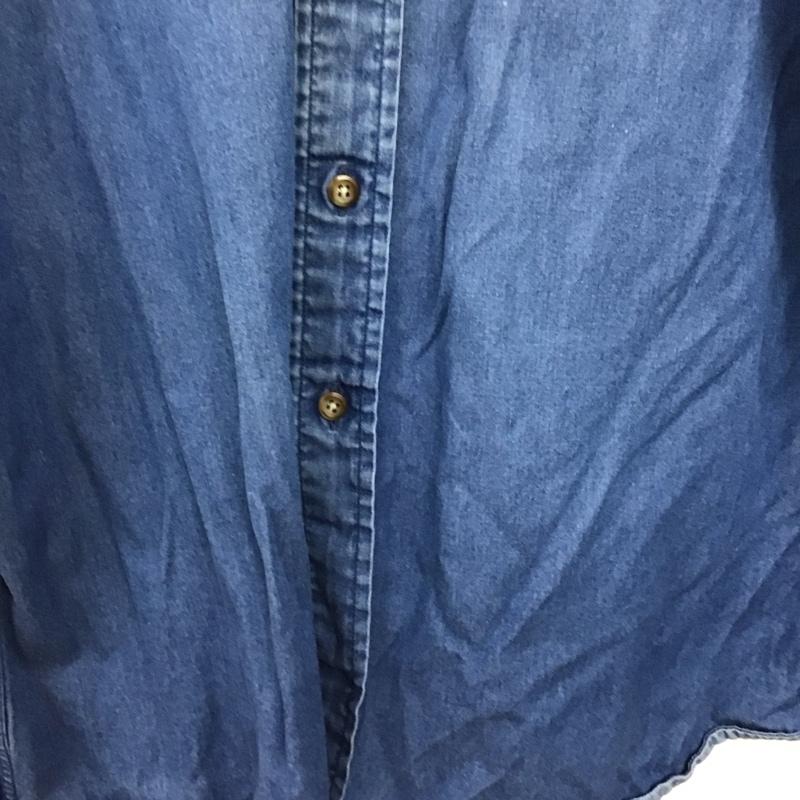 ブルックスブラザーズ BROOKS BROTHERS シャツ、ブラウス 長袖 長袖シャツ 無地シャツ カラーシャツ デニムシャツ L ロゴ、文字 インディゴ / インディゴ /  メンズ USED 古着 中古 10150045