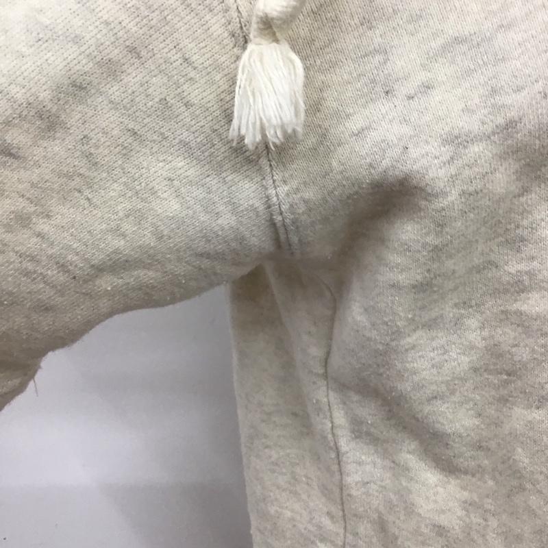 サスクワァッチファブリックス SASQUATCHfabrix. パーカー 半袖 半袖パーカー スウェットカットソー ダメージ加工 L 無地 白 / ホワイト /  メンズ USED 古着 中古 10112168