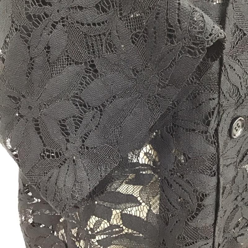 ニードルス Needles シャツ、ブラウス 半袖 半袖シャツ 総柄シャツ シースルーシャツ L 総柄 黒 / ブラック /  メンズ USED 古着 中古 10125511