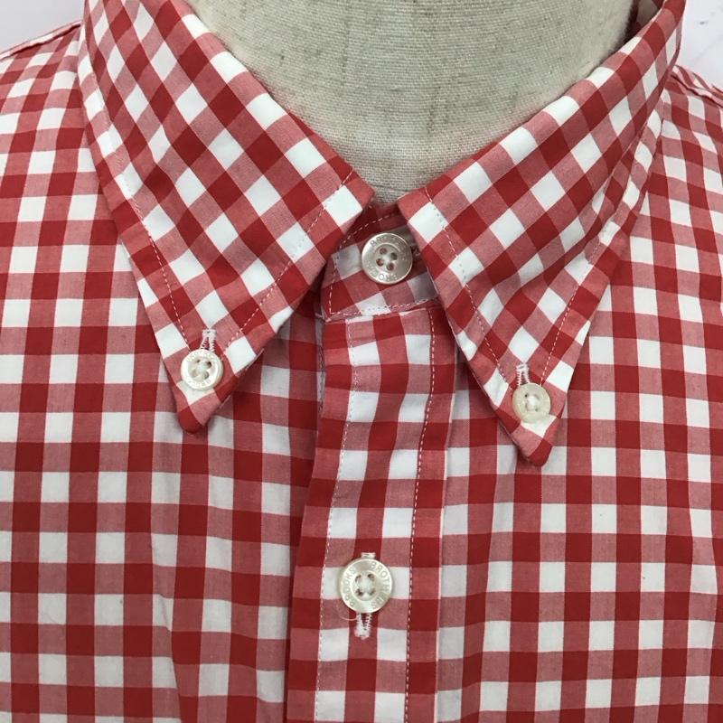 ブルックスブラザーズ BROOKS BROTHERS シャツ、ブラウス 長袖 長袖シャツ カラーシャツ ポケットシャツ 長袖カットソー チェックシャツ L チェック 白 / ホワイト / X 赤 / レッド /  メンズ USED 古着 中古 10124050